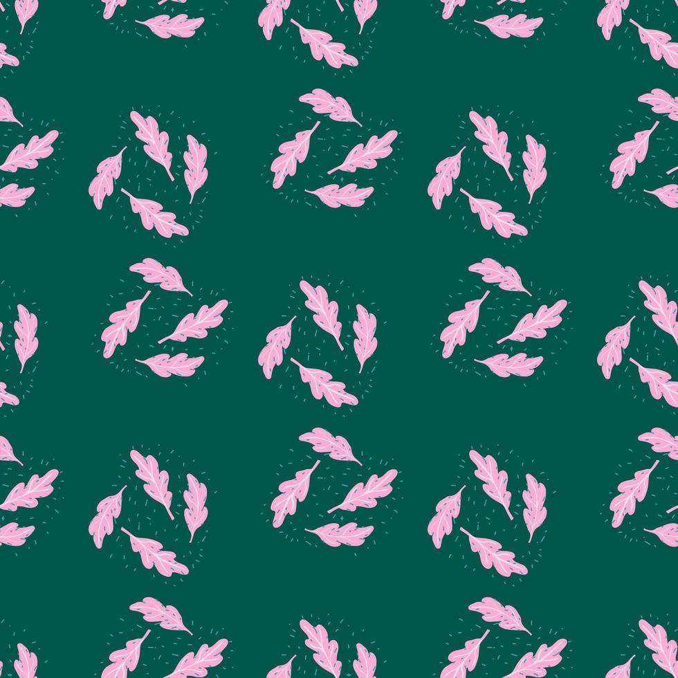 Oak leaf seamless pattern. Plant background. vector