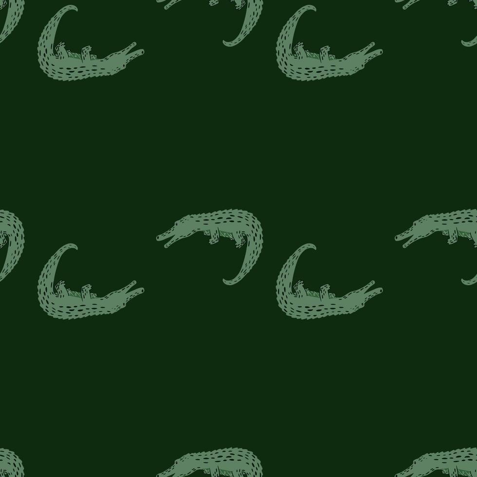 Cute crocodiles seamless pattern.Funny animals background. vector