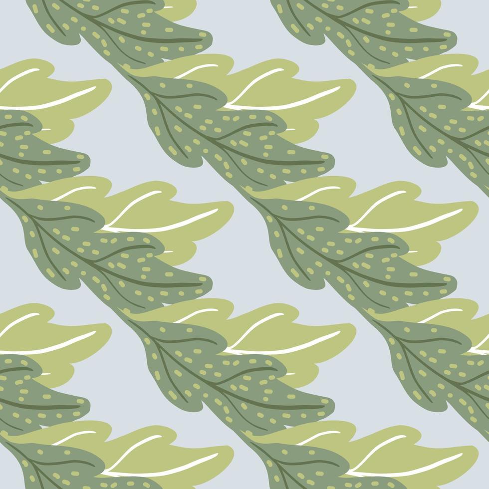 Leaves of oak seamless pattern. Hand drawn natural background . vector