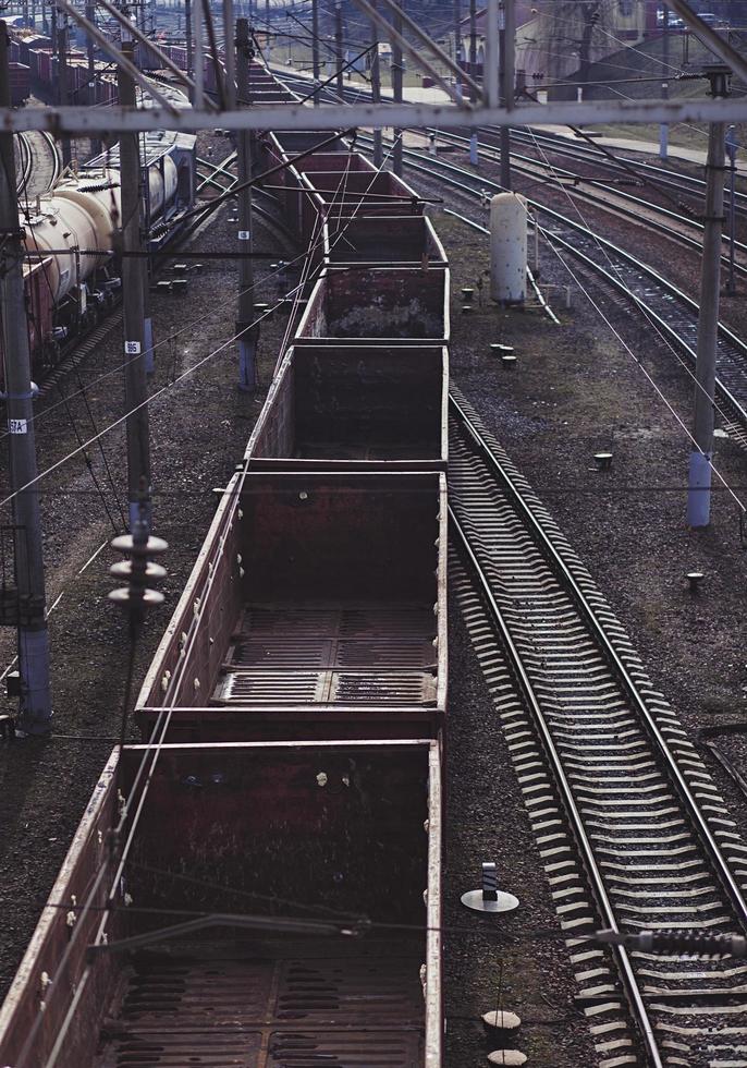 Cargo train platform photo