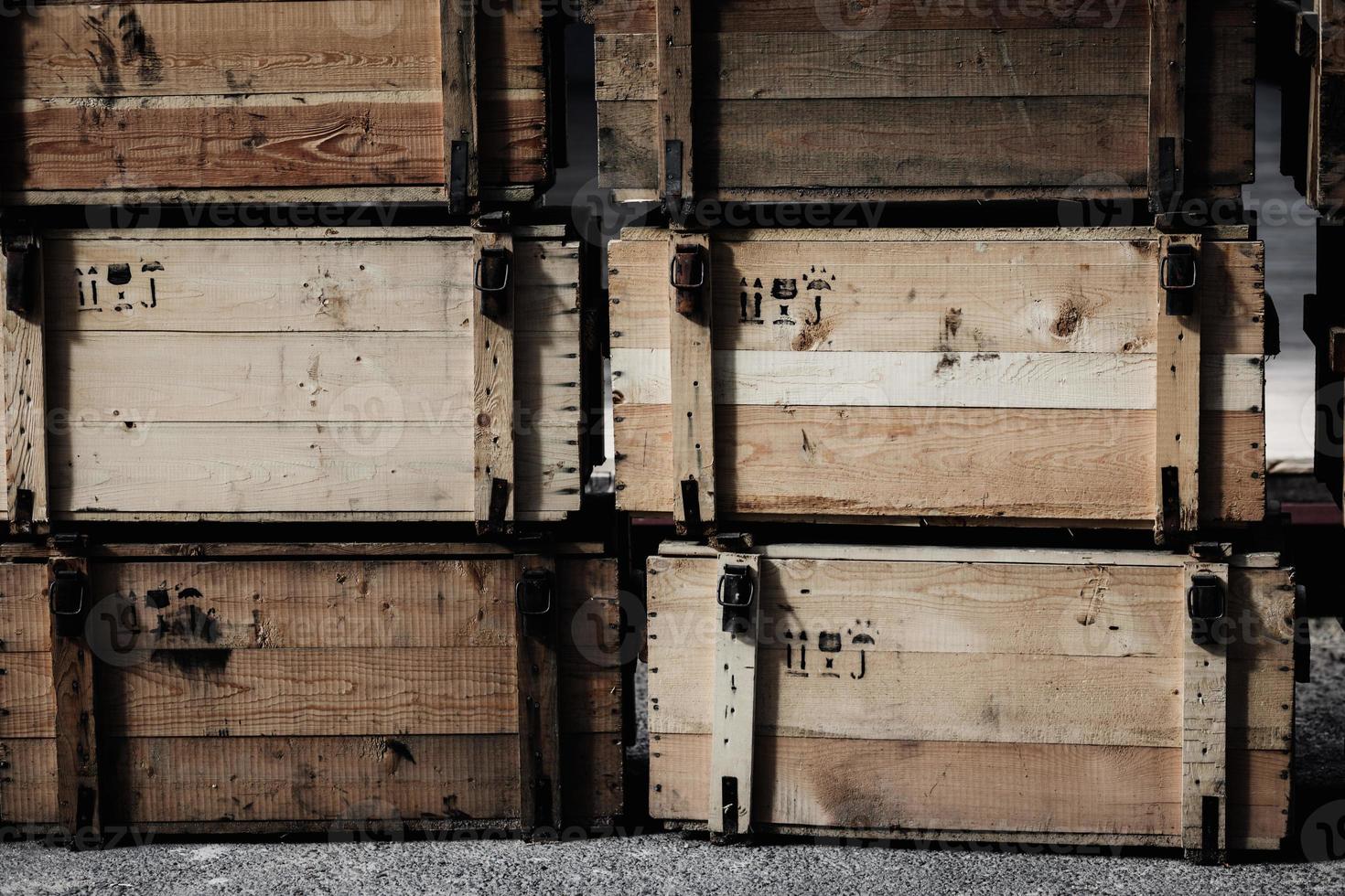old wood boxes photo