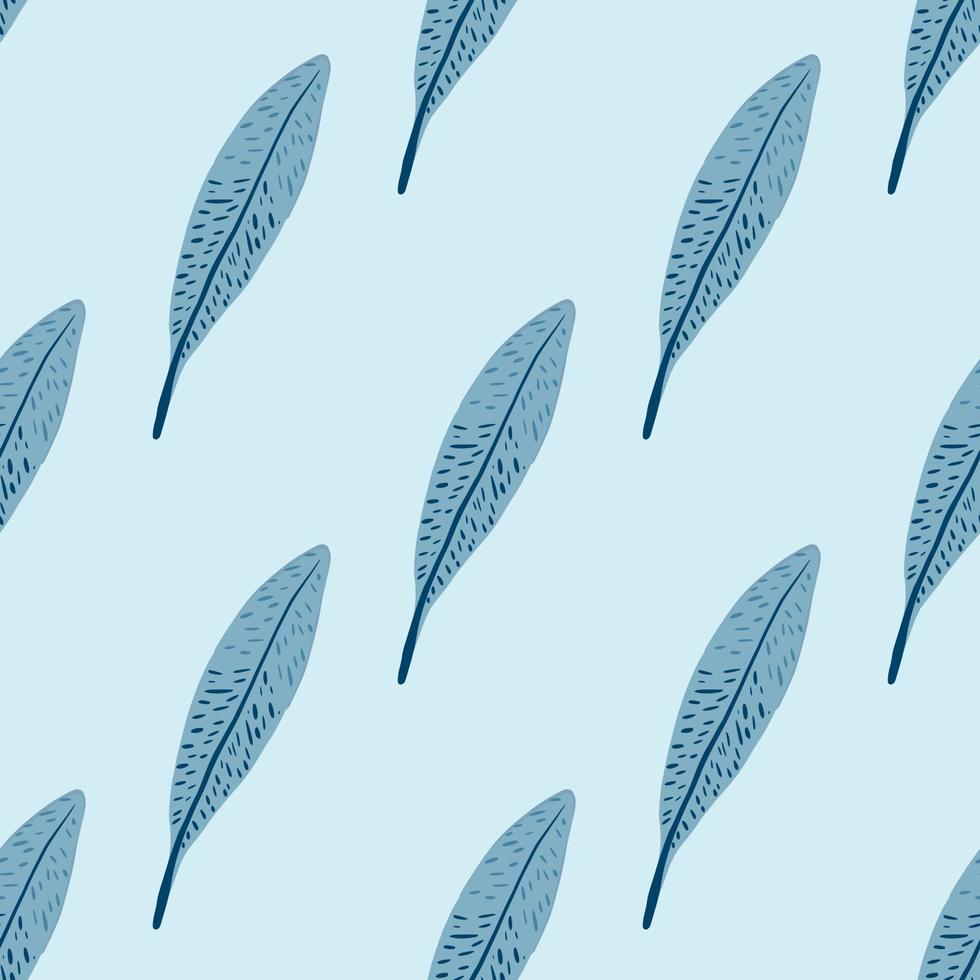 Feathers seamless pattern. Background feather of bird. vector