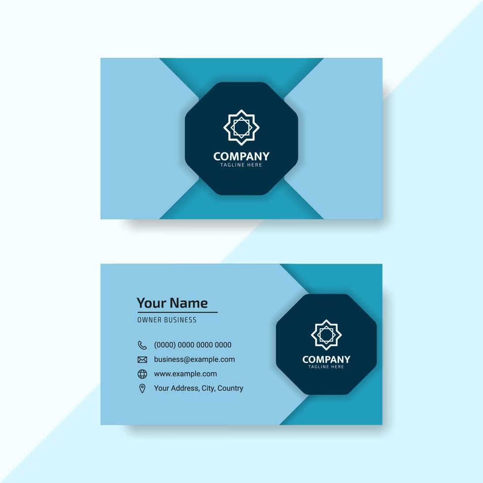 Business Card with Elegan Design Template vector