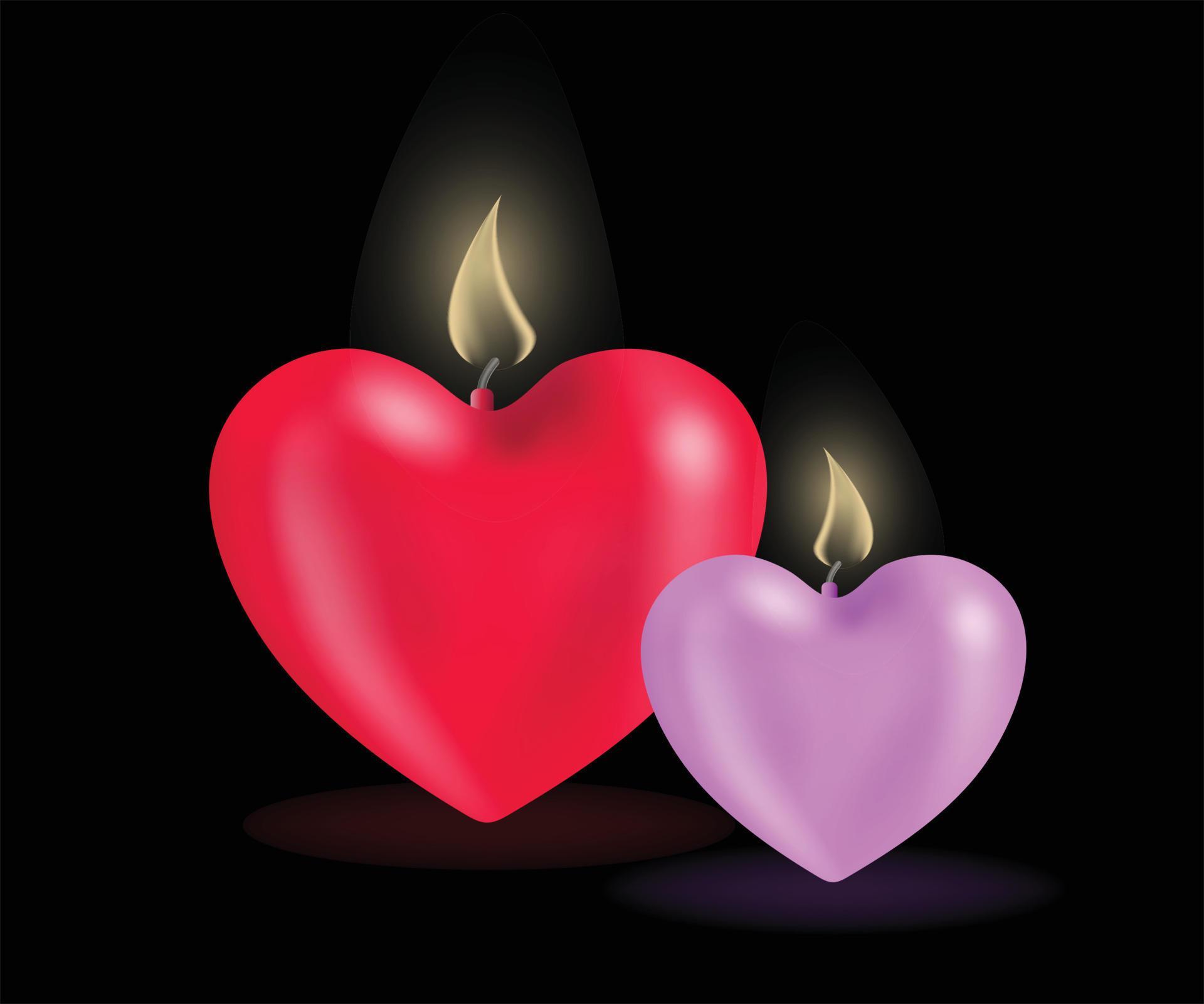 heart shape candle 5704018 Vector Art at Vecteezy