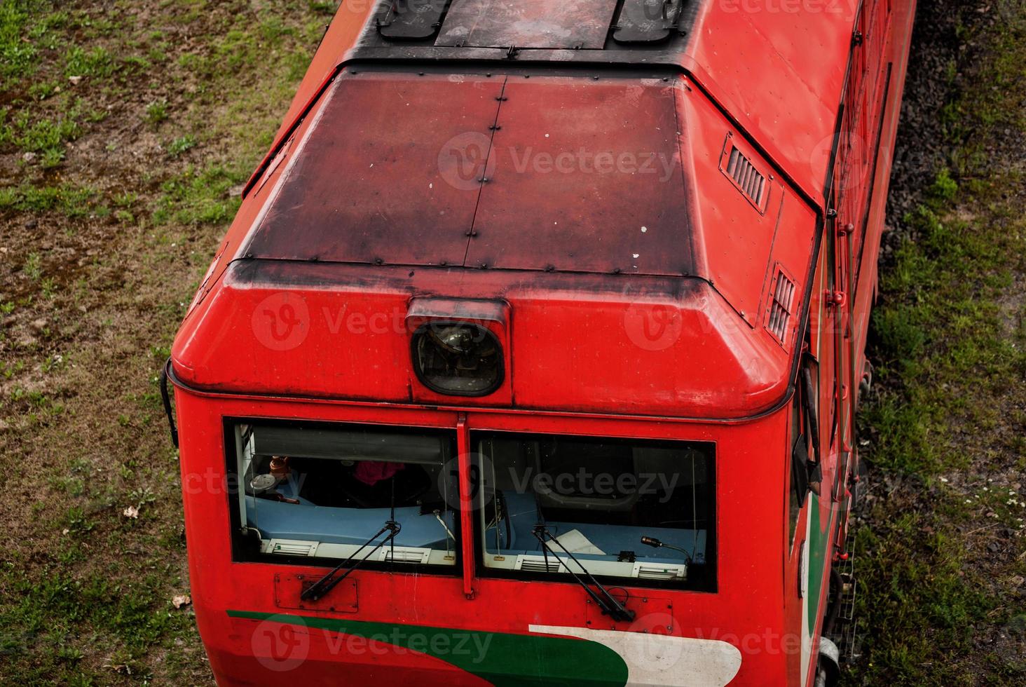 old red locomotive photo