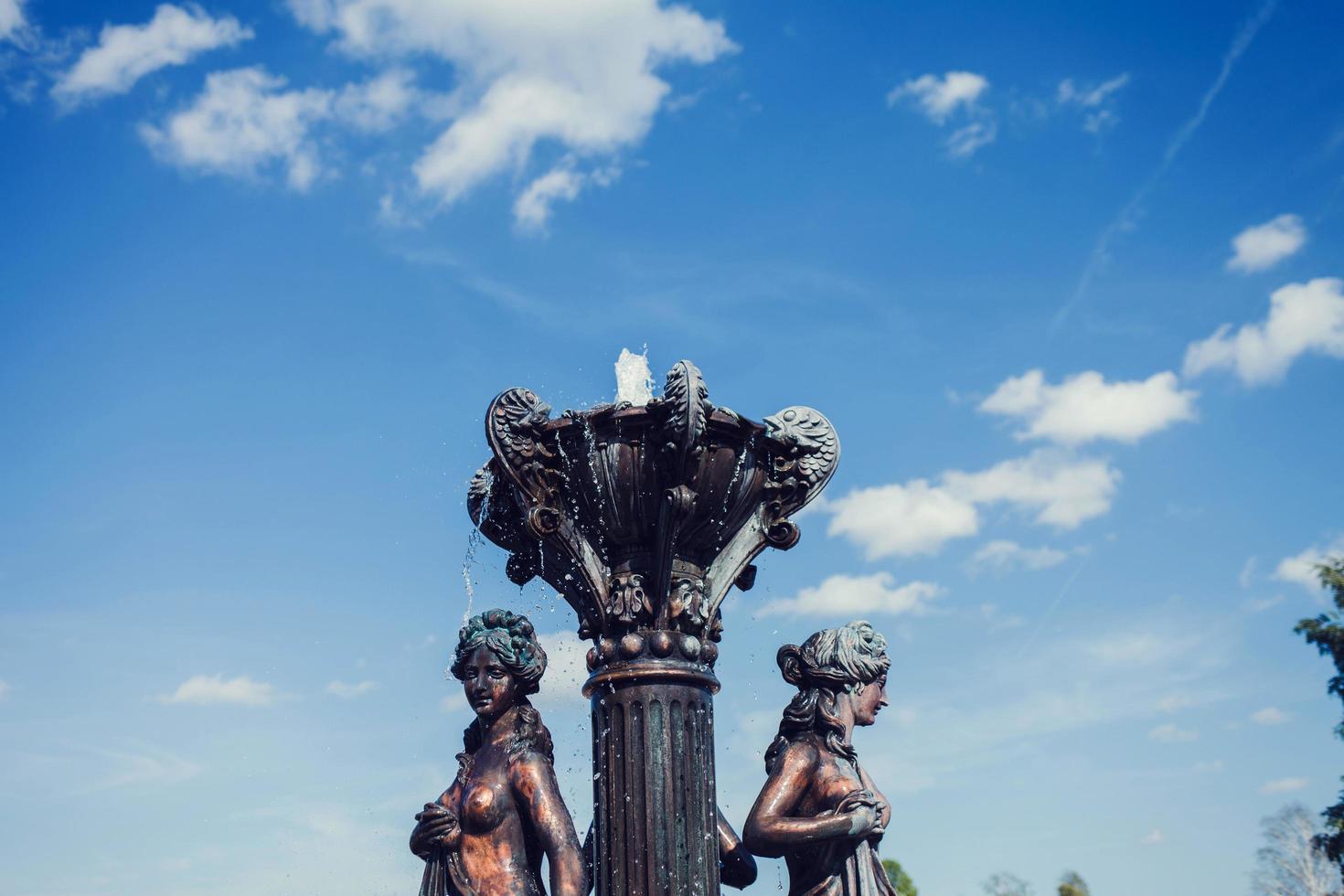 vintage bronze fountain photo