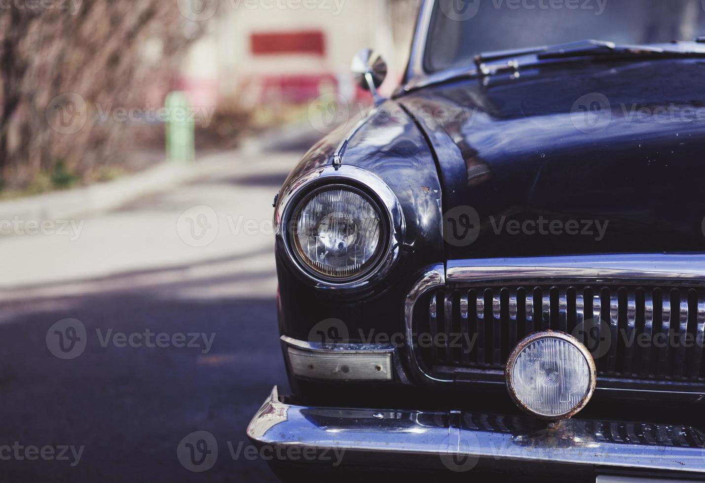 Vintage car headlights photo