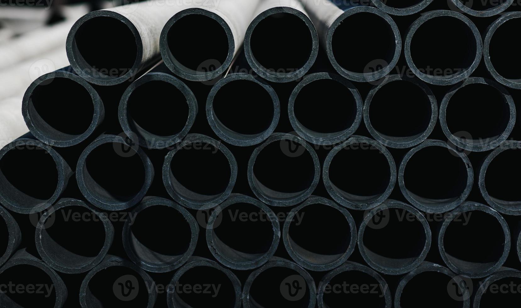 PVC pipes on the construction site photo