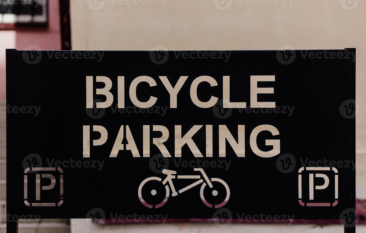 Bicycle parking sign photo