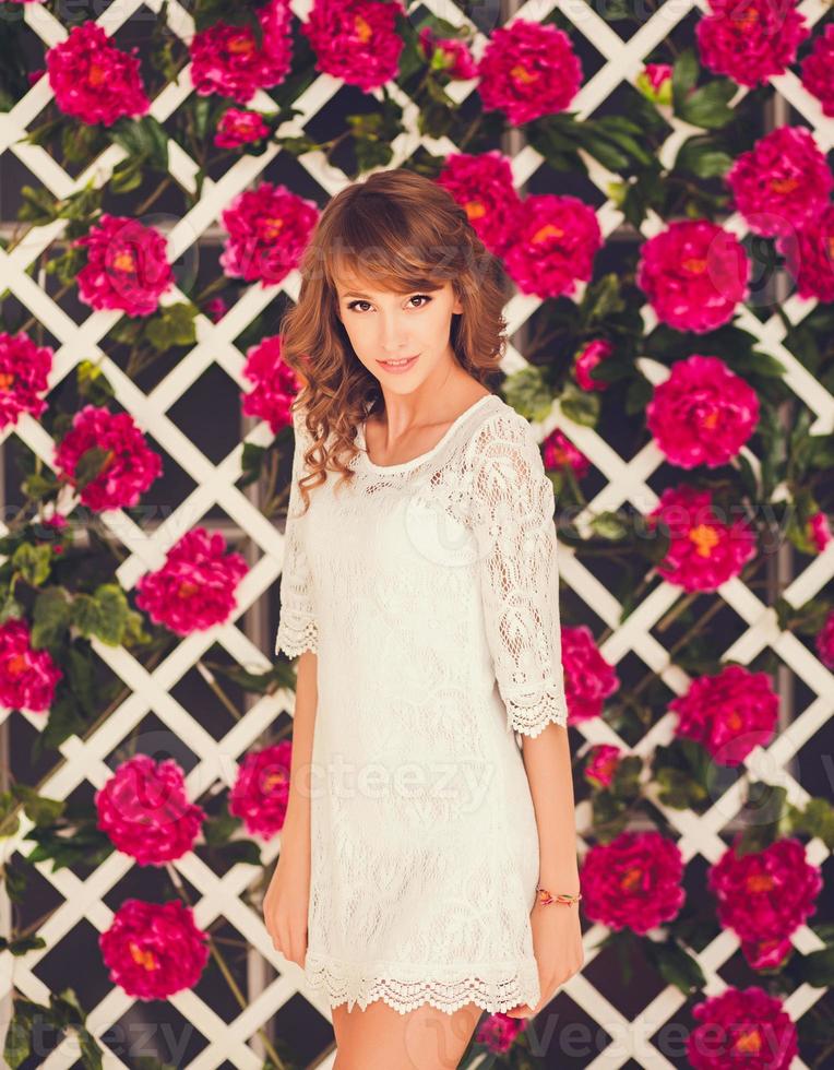 Glamour portrait of beautiful woman model photo