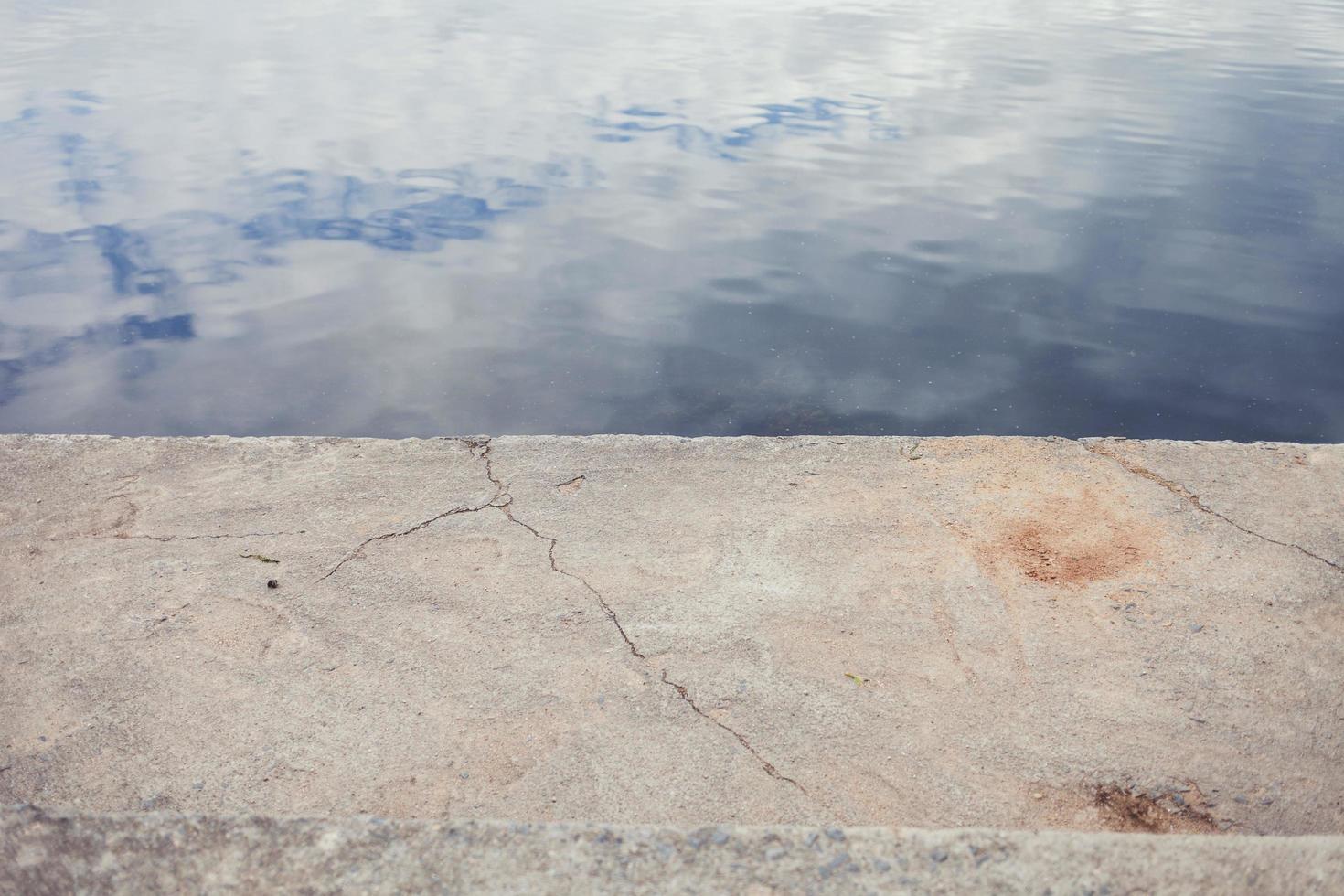 plot of old concrete pavement photo