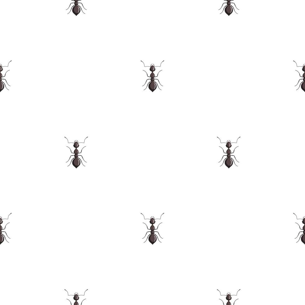 Seamless pattern colony ants on white background. Vector insects template in flat style for any purpose. Modern animals texture.