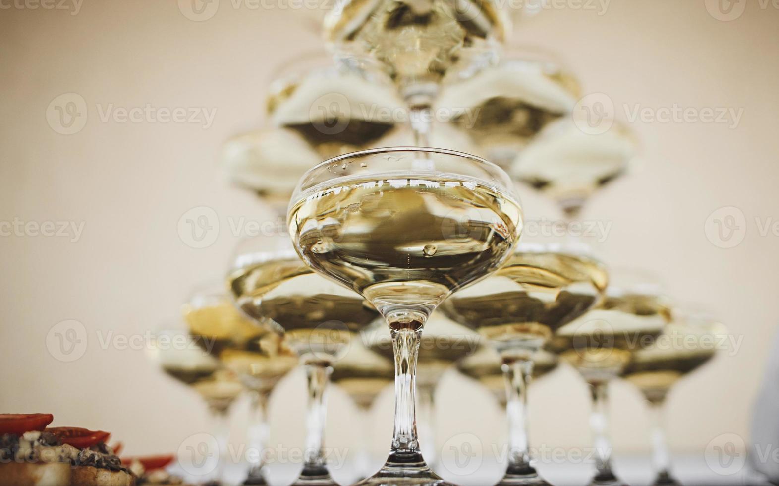 Many of wine glasses photo