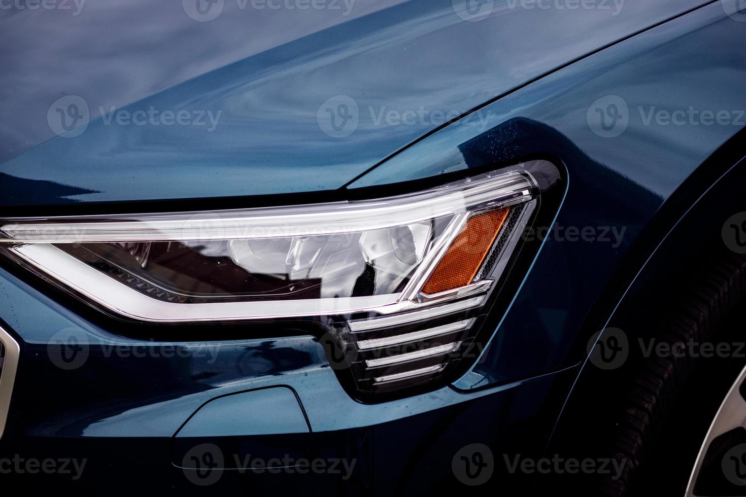 Modern car headlight photo