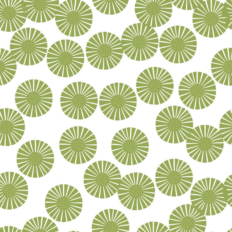 Seamless pattern abstract flowers on white background. Vintage texture of plants for textile design. vector