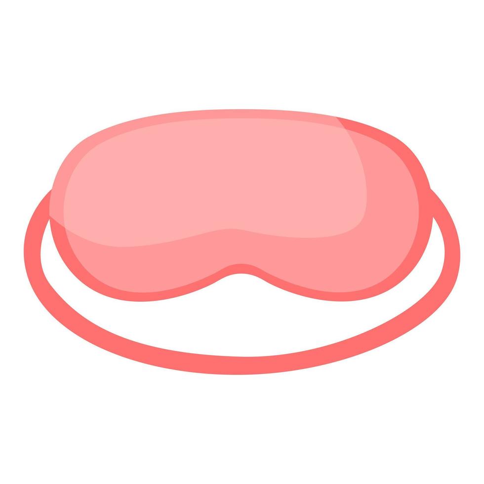 Sleep mask color pink on white background. Face mask for sleeping human isolated in flat style vector