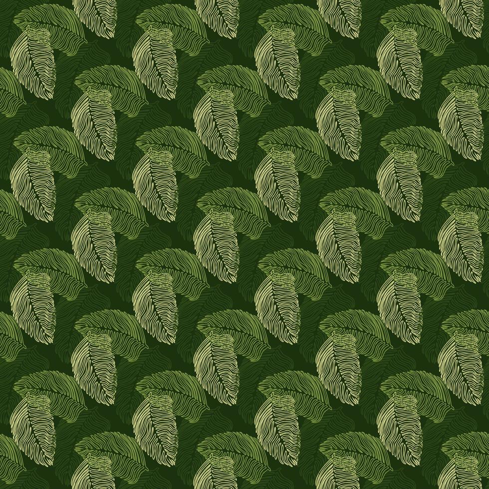 Modern palm leaf seamless pattern with hand drawn tropical print. Modern nature background. Vector illustration for seasonal textile.