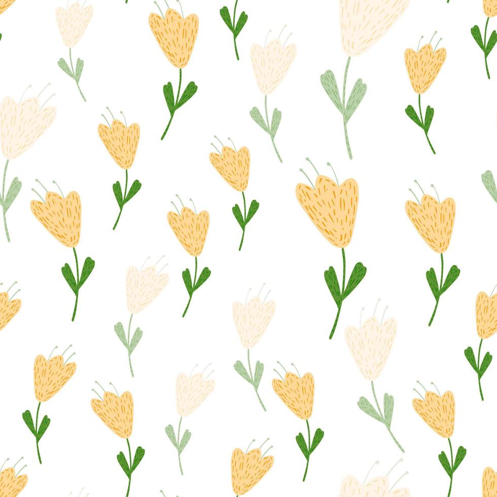 pequeño patrón sin costuras de flores. gráfico de naturaleza vintage. vector