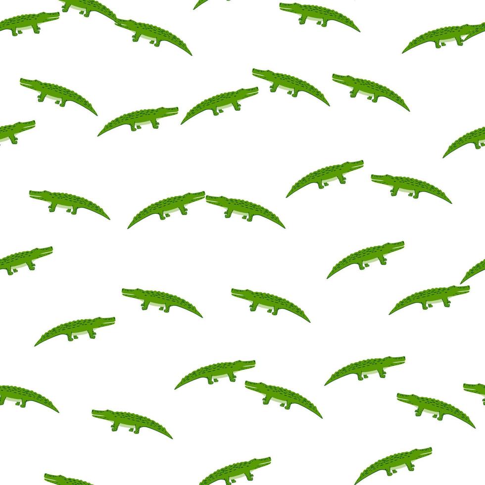 Cute crocodiles seamless pattern.Funny animals background. vector