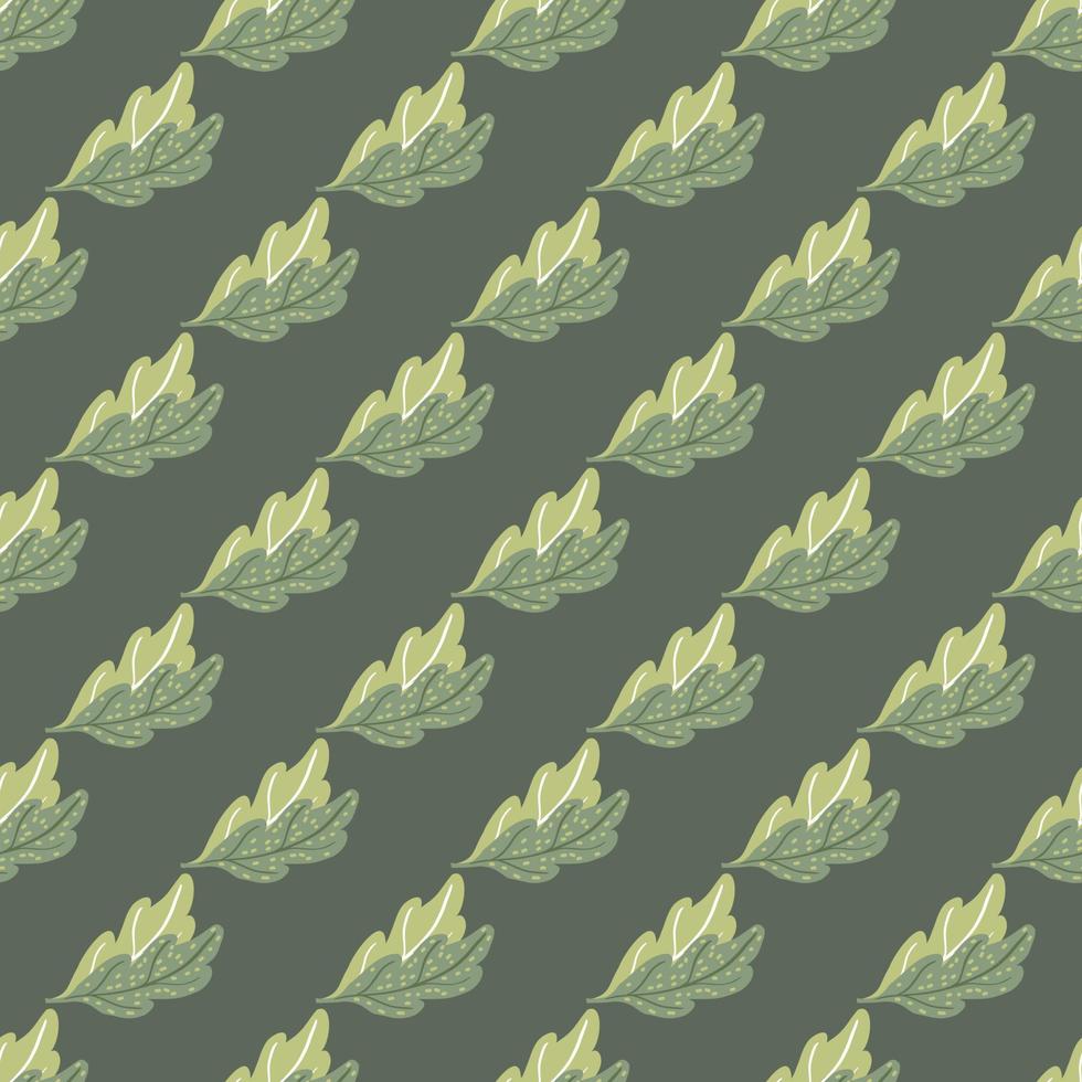 Leaves of oak seamless pattern. Hand drawn natural background . vector