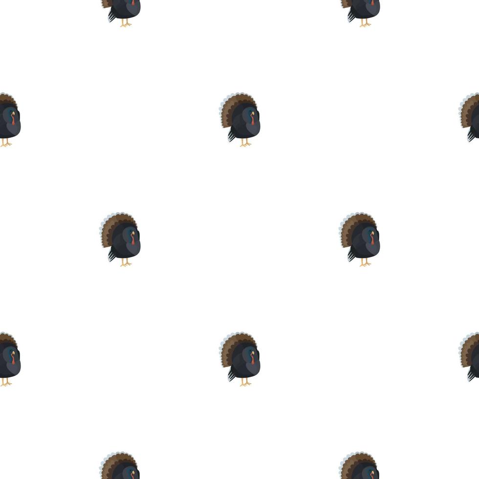 Seamless pattern Turkey on white background. Texture of farm bird for any purpose. vector