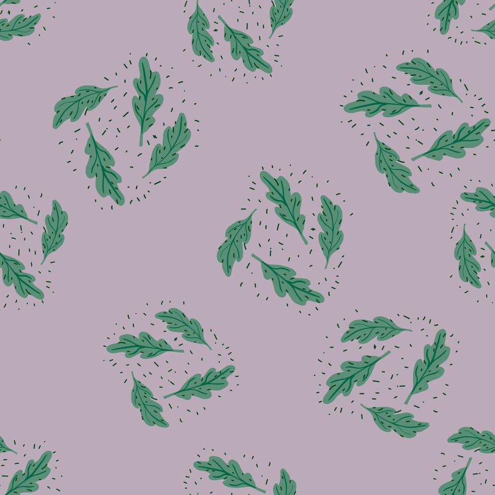 Oak leaf seamless pattern. Plant background. vector