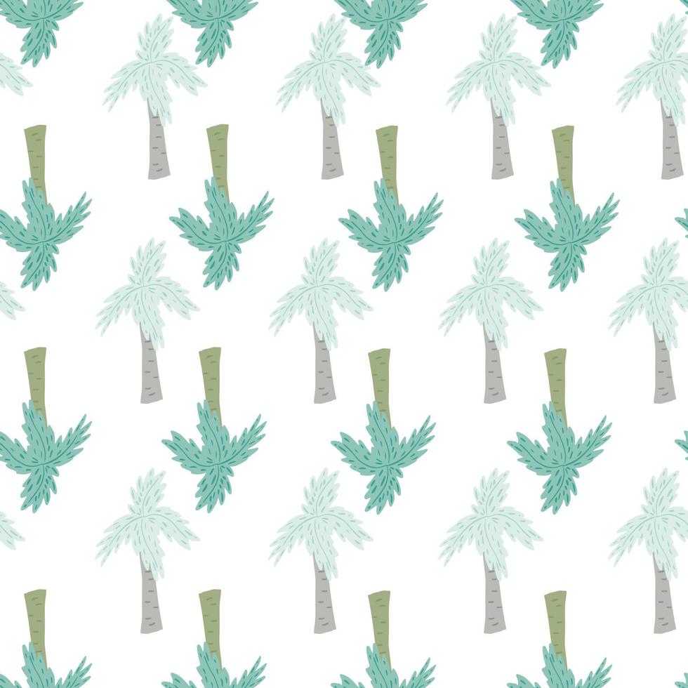 Palm tree seamless pattern. Tropical background. vector