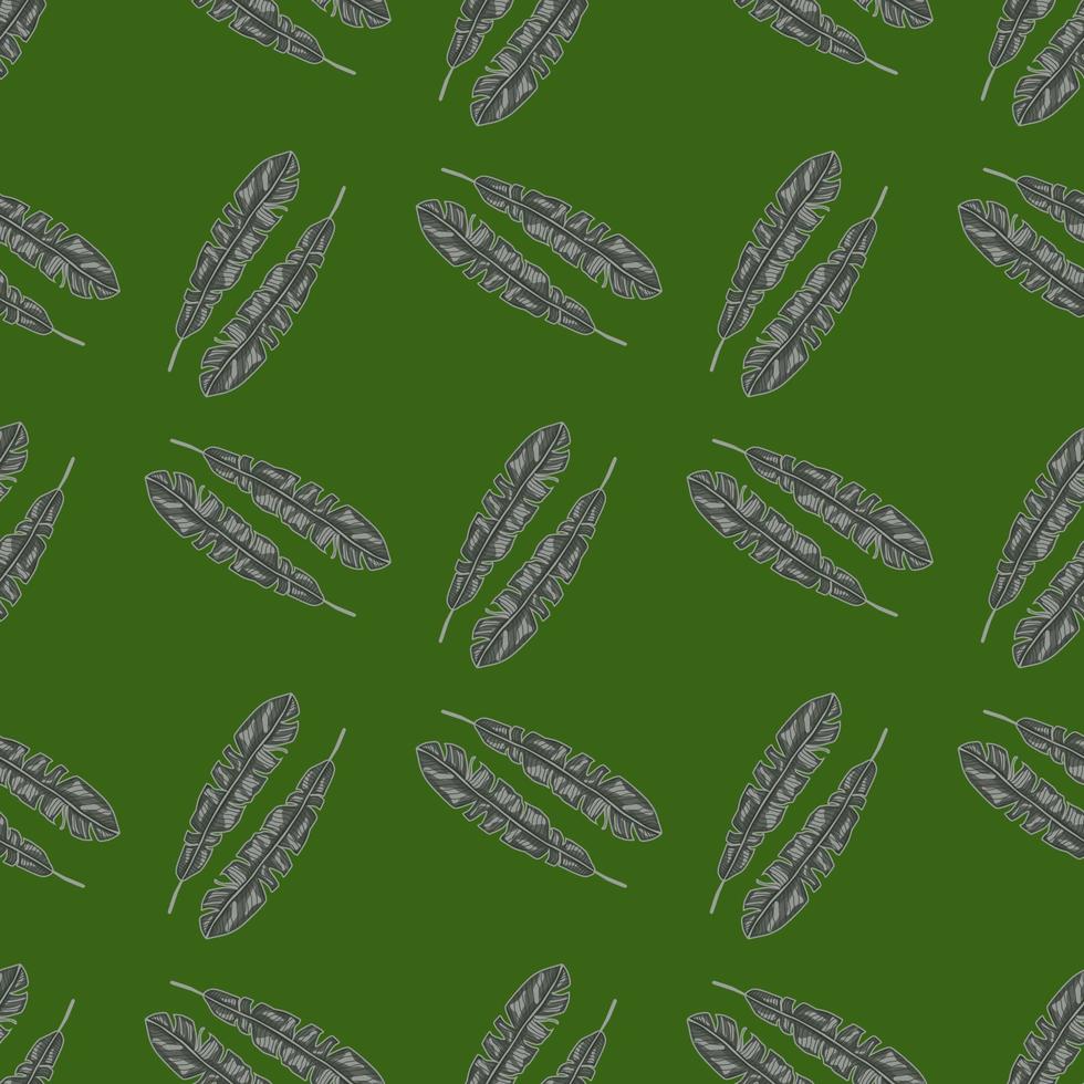 Modern Banana leaf seamless pattern with hand drawn tropical print. Fashionable nature background. Vector illustration for seasonal textile.