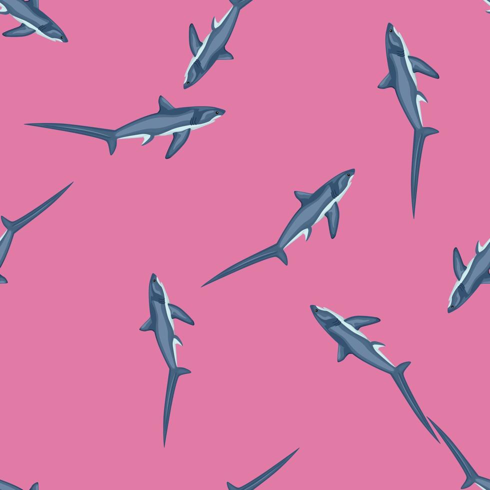 Thresher shark seamless pattern in scandinavian style. Marine animals  background. Vector illustration for children funny textile. 5706000 Vector  Art at Vecteezy