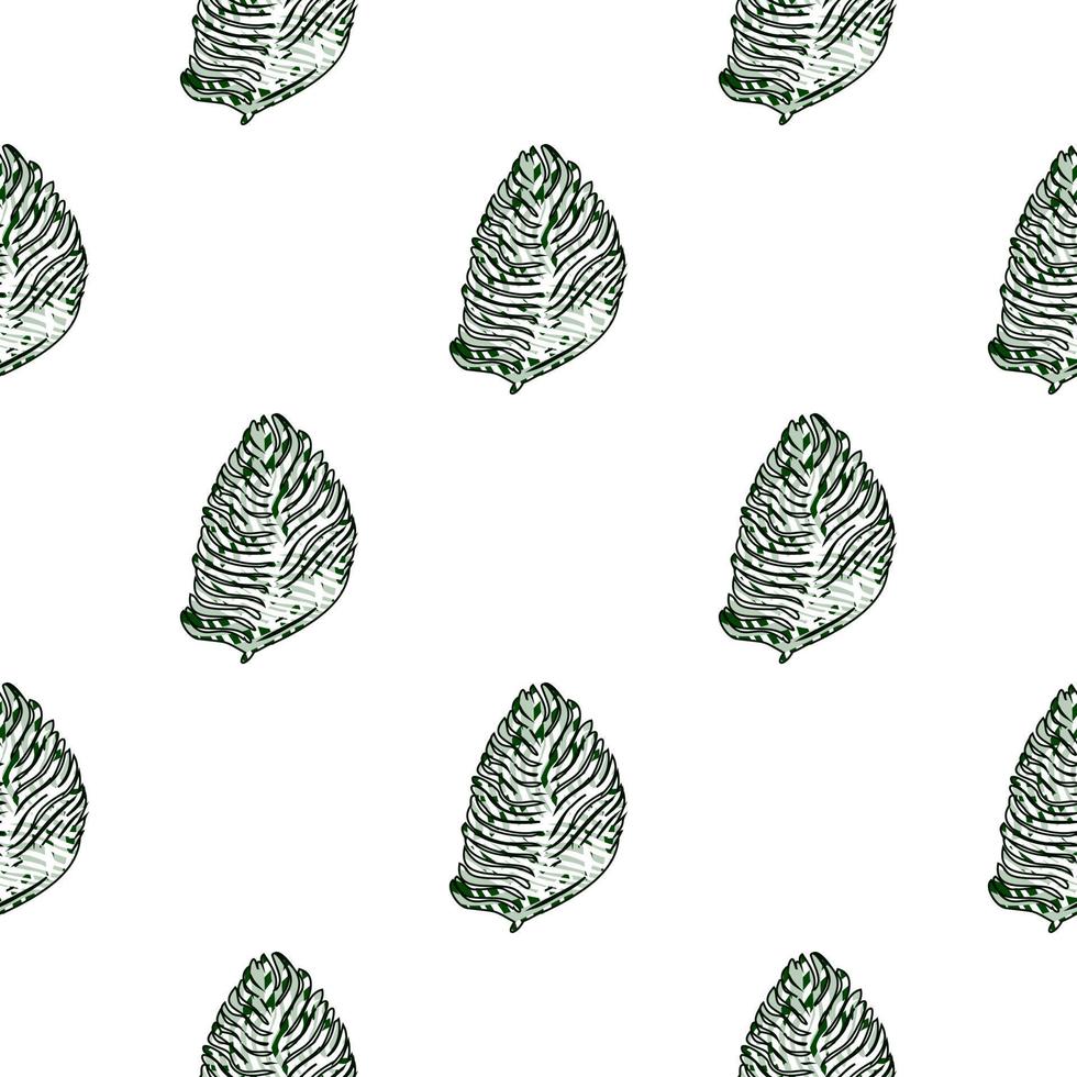 patrón sin costuras de hoja de palma con estampado tropical dibujado a mano en línea. fondo de naturaleza moderna. ilustración vectorial para textiles de temporada. vector