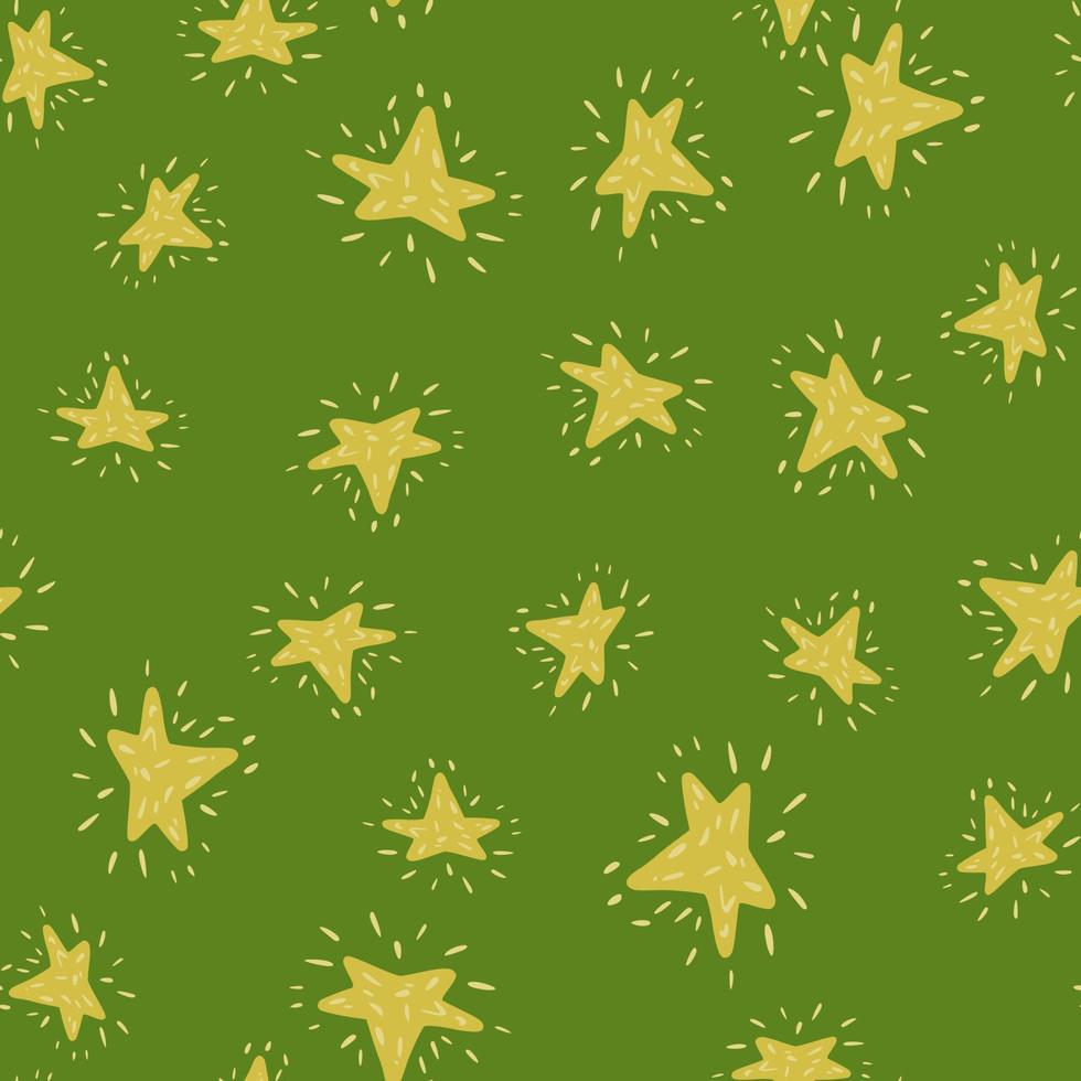 Stars seamless pattern. Hand drawn background space. vector