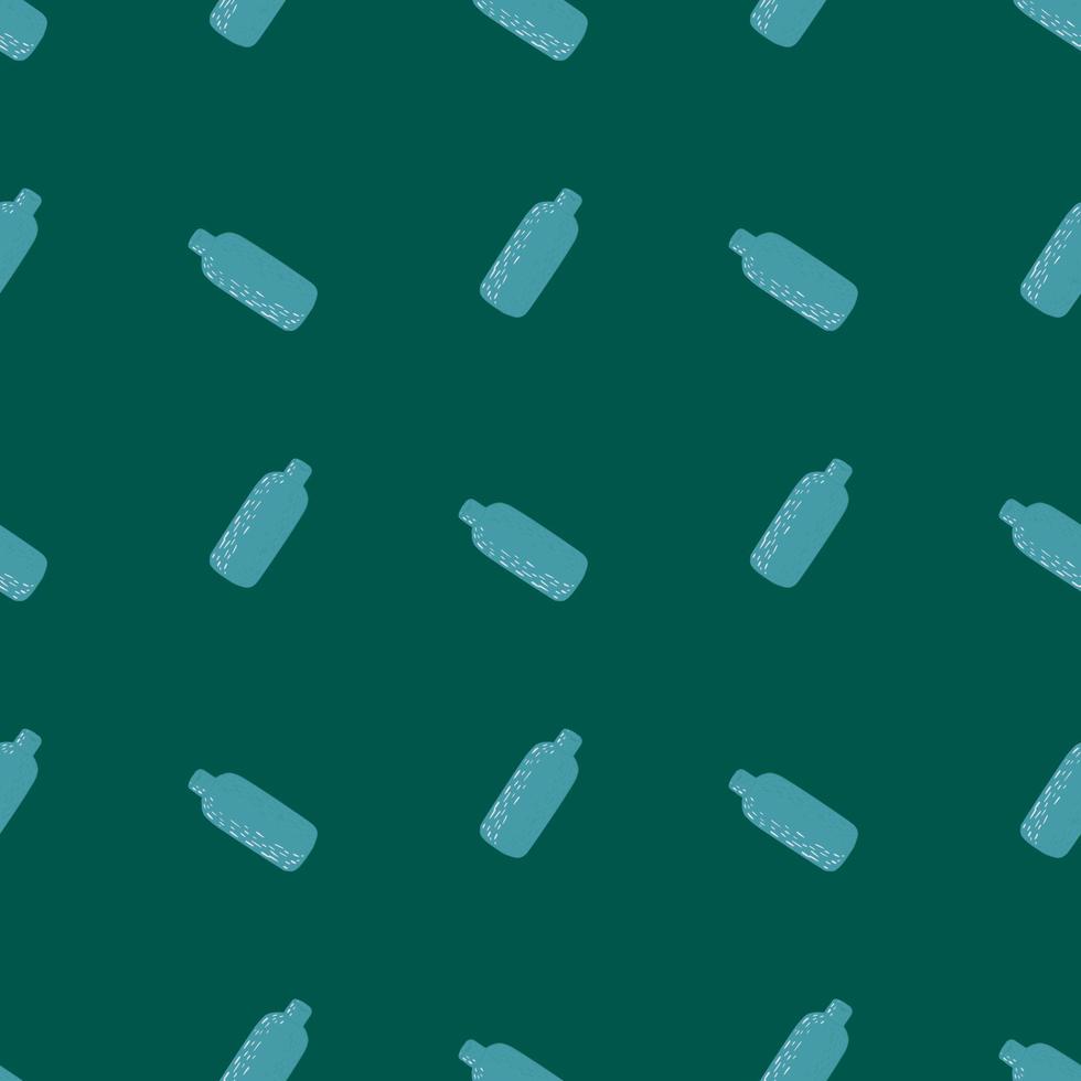 Cosmetic bottle seamless pattern. Background for spa. vector