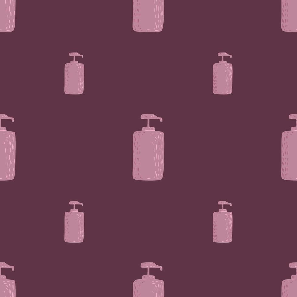 Cosmetic bottle seamless pattern. cosmetics toiletries background. vector