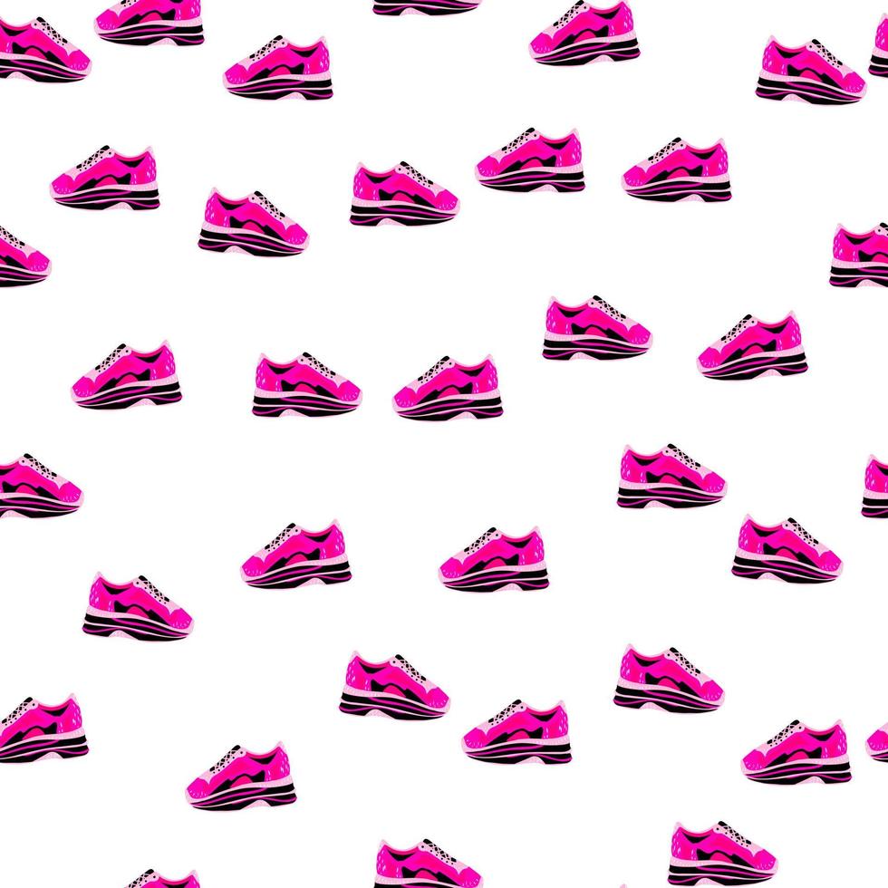 zapatillas de deporte de patrones sin fisuras. fondo de ropa. vector