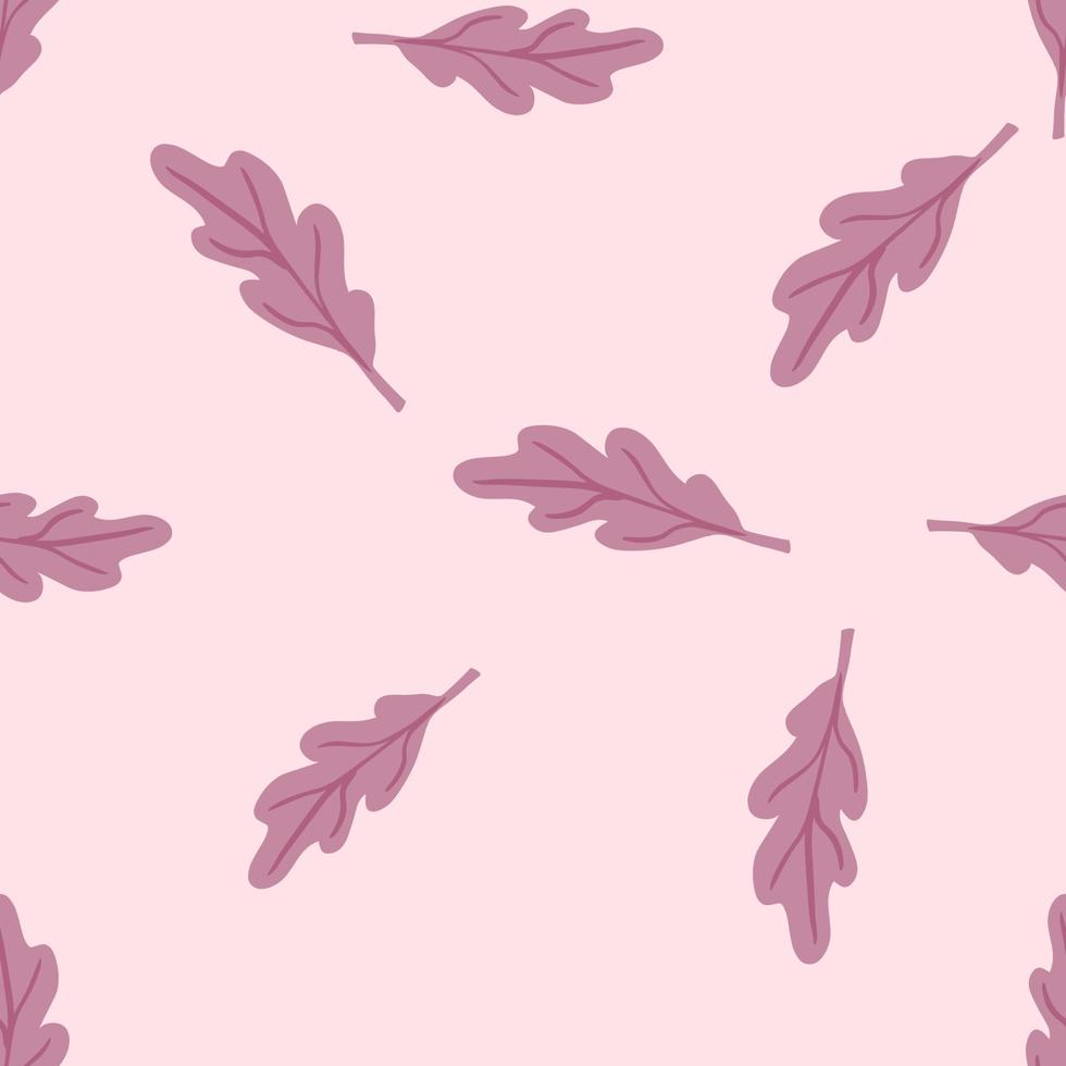 Oak leaf seamless pattern. Plant background. vector