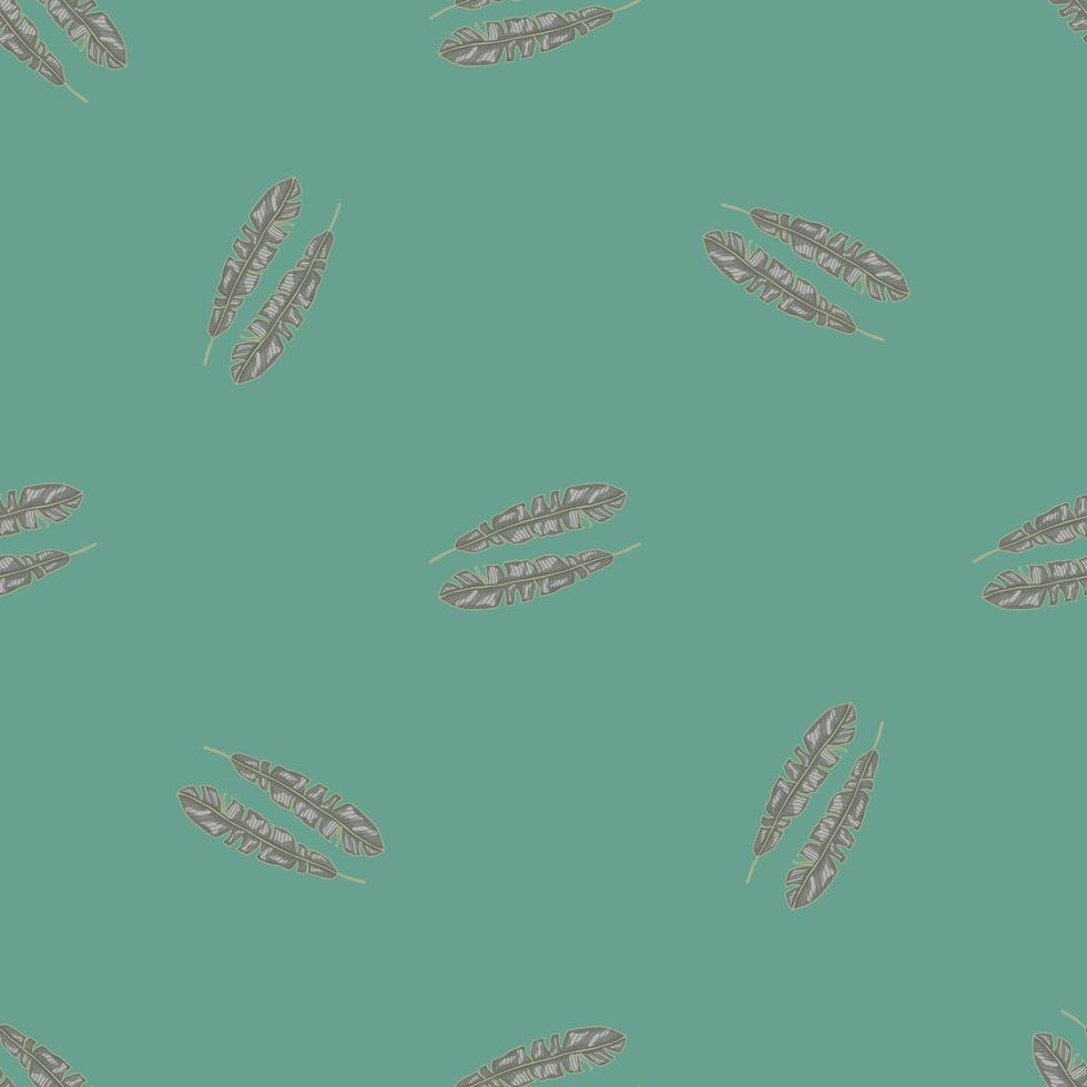 Modern Banana leaf seamless pattern with hand drawn tropical print. Fashionable nature background. Vector illustration for seasonal textile.