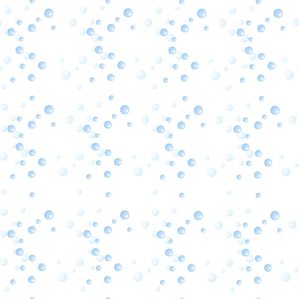 burbujas de patrones sin fisuras aisladas sobre fondo blanco. textura plana de jabón para cualquier propósito. vector