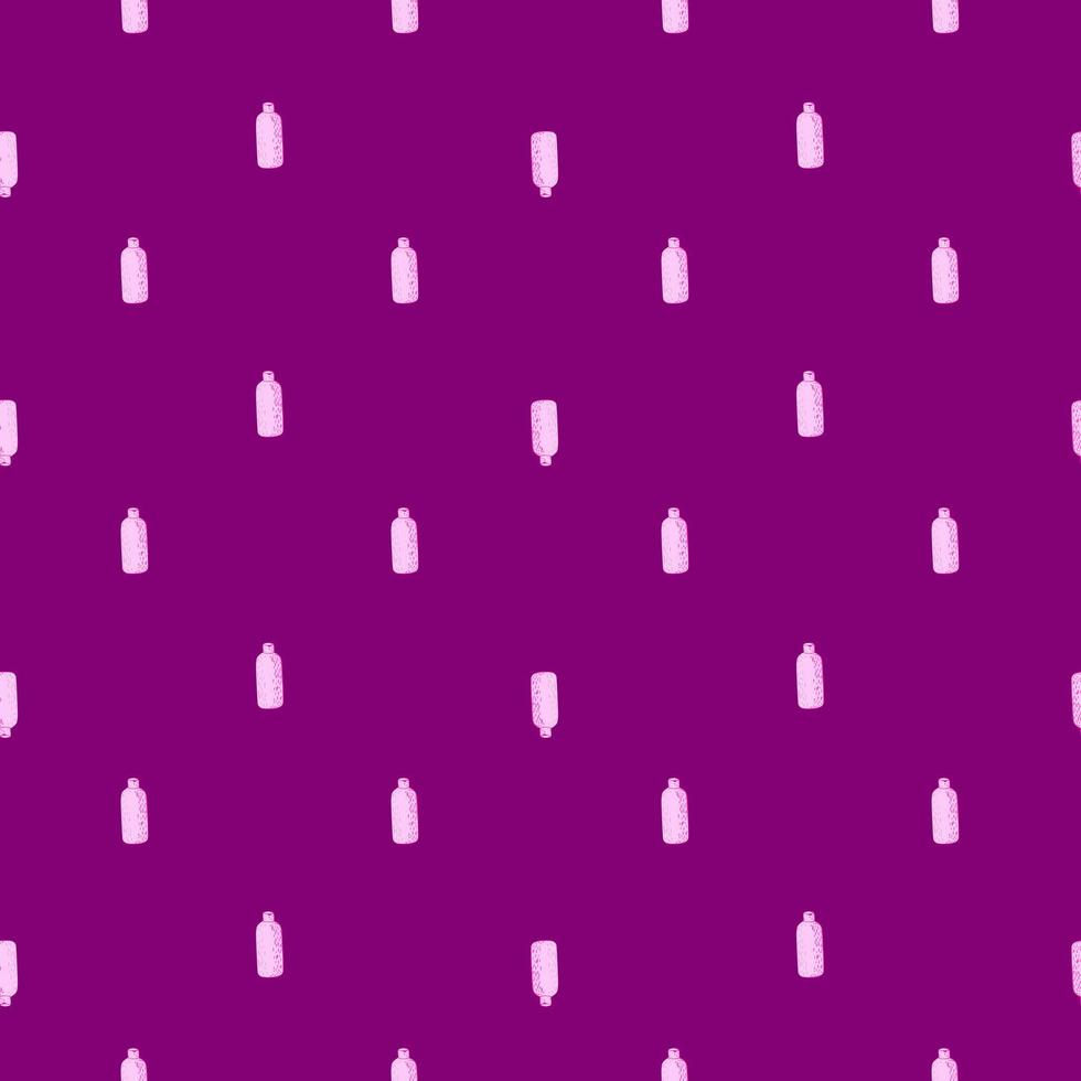 Cosmetic bottle seamless pattern. Background for spa. vector