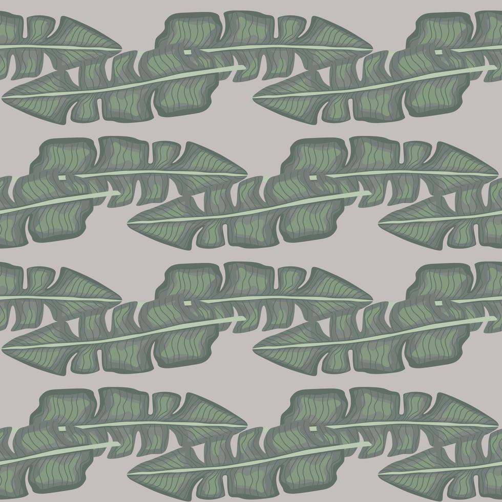 Modern Banana leaf seamless pattern with hand drawn tropical print. Summer art nature background. Vector illustration for seasonal textile.