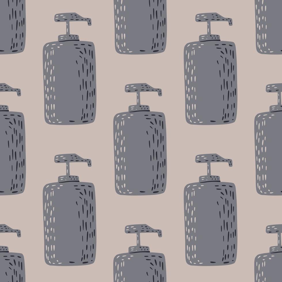 Cosmetic bottle seamless pattern. cosmetics toiletries background. vector
