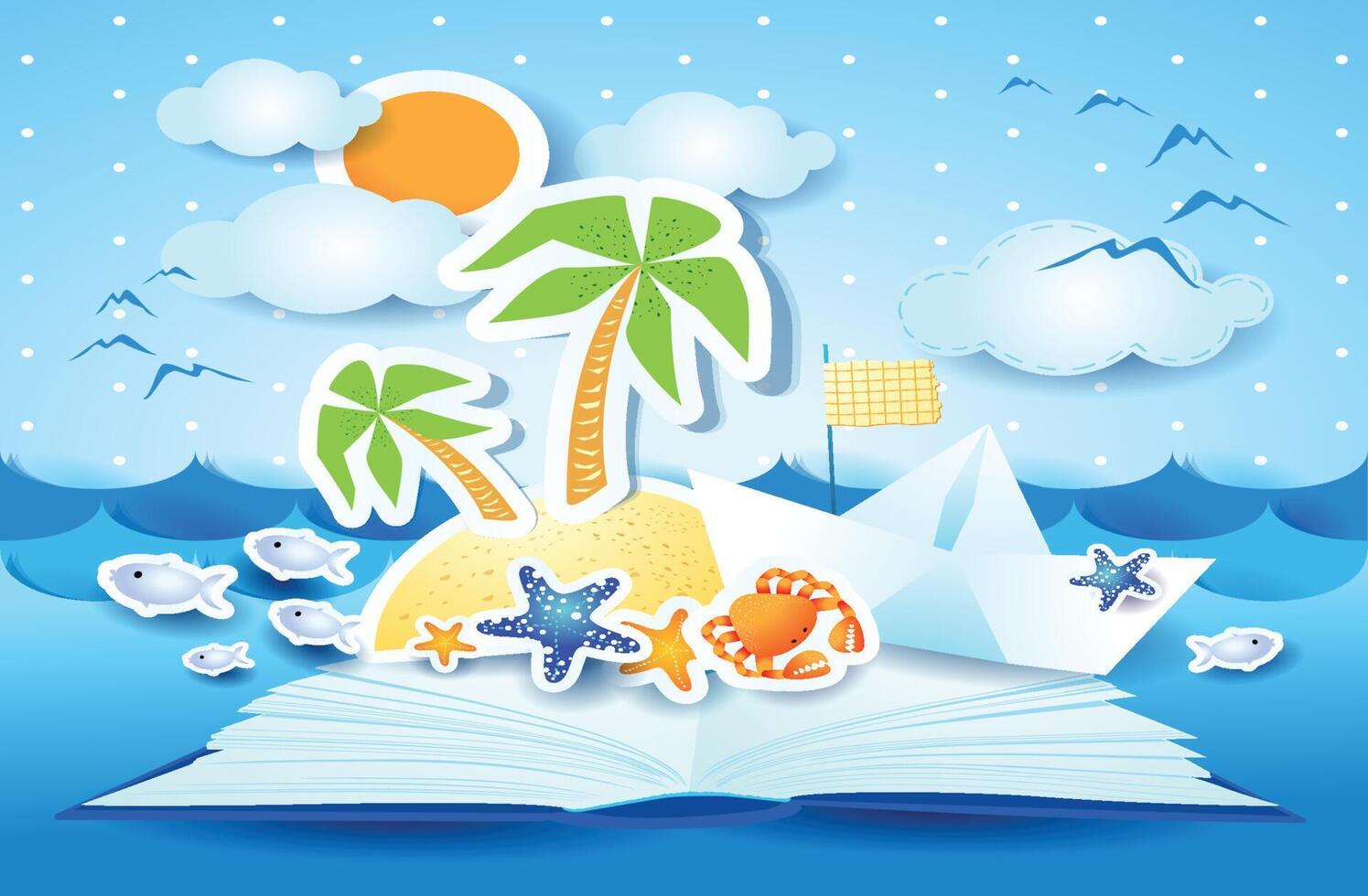 summer beach background vector