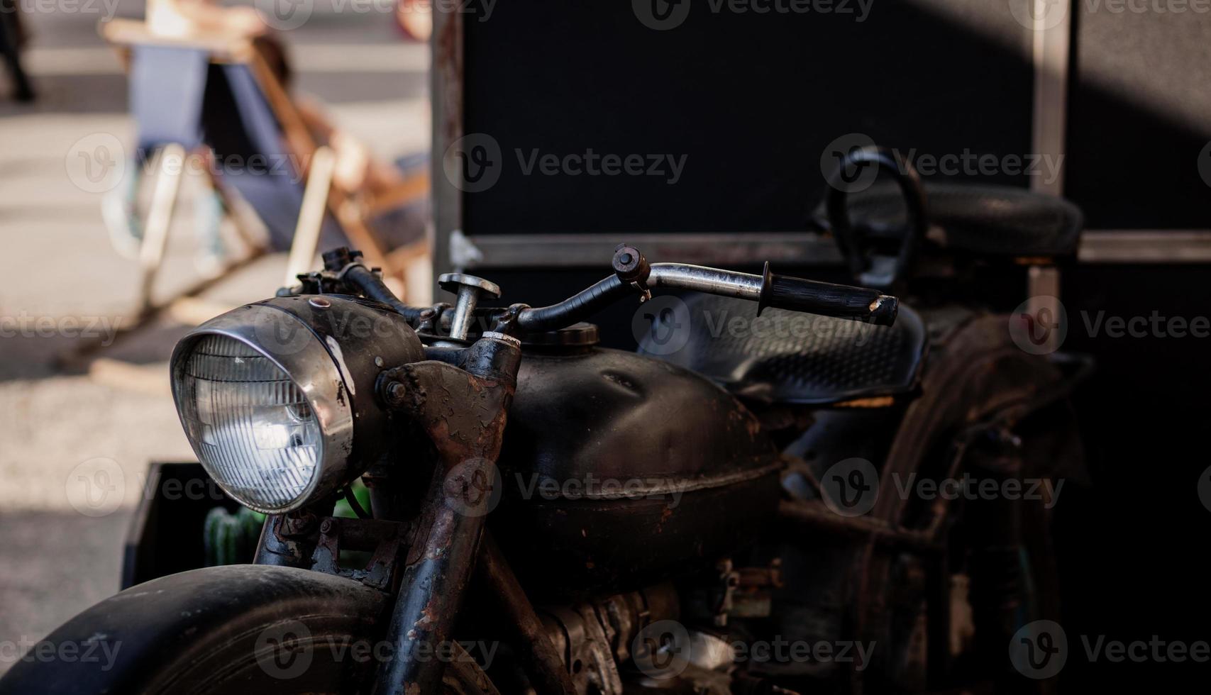 vintage motorcycle detail photo