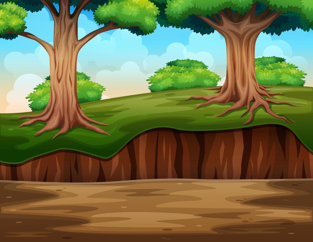 A nature jungle background illustration vector