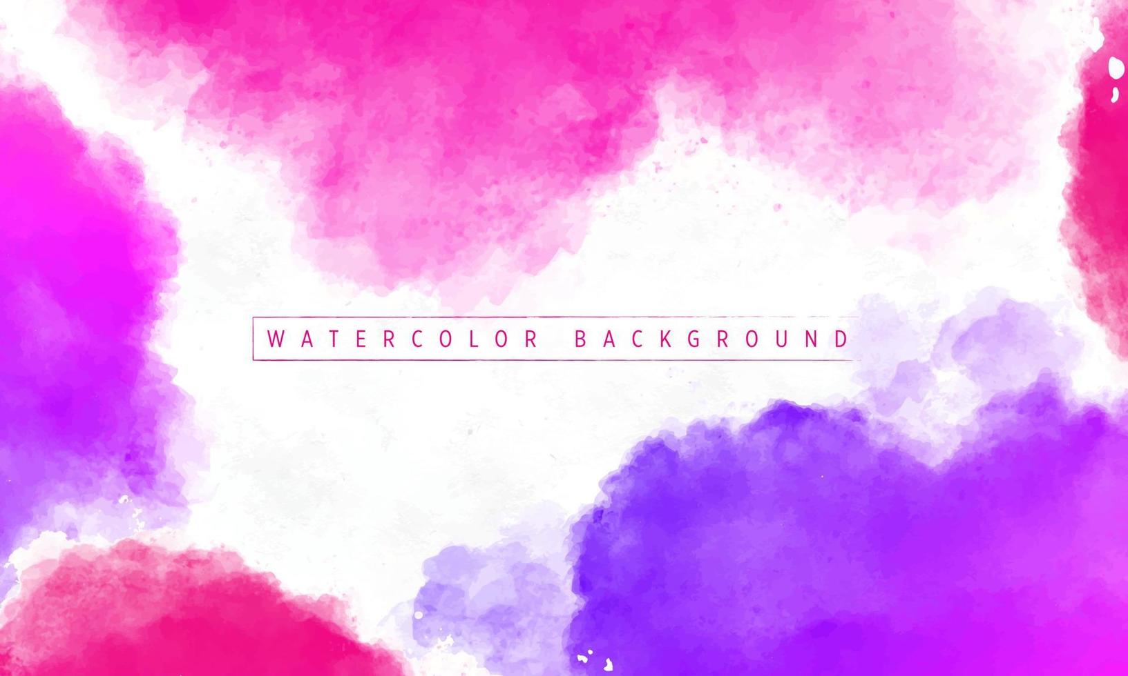 Purple and Pink watercolor textured Illustration background vector
