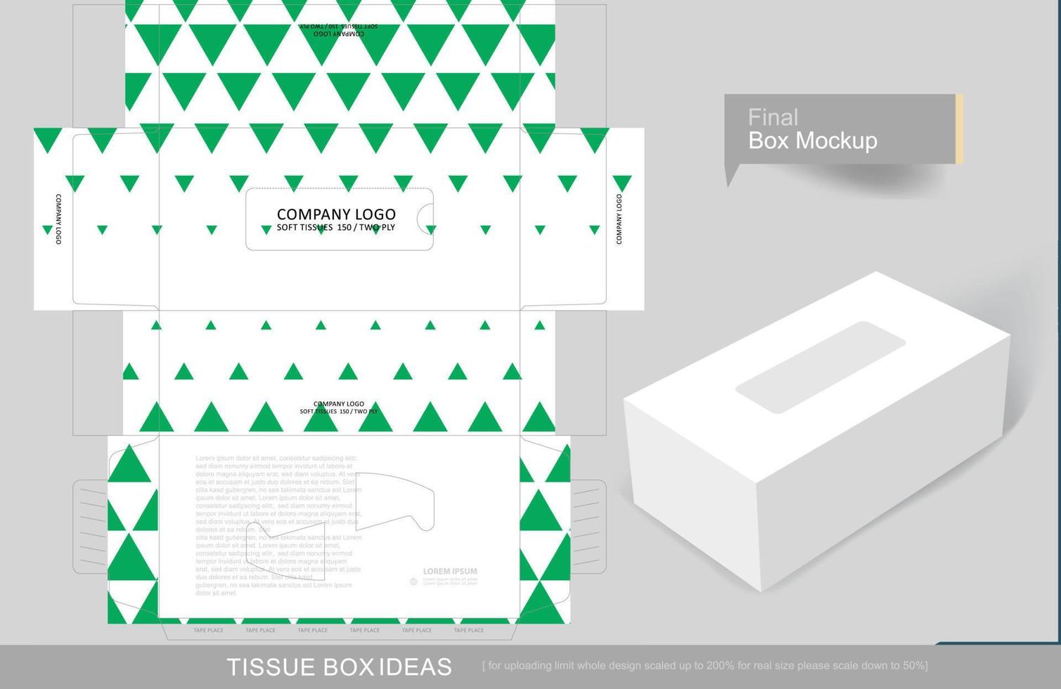 concepto de caja de pañuelos 163 vector