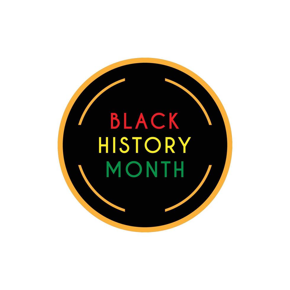 Black history month illustration template design vector