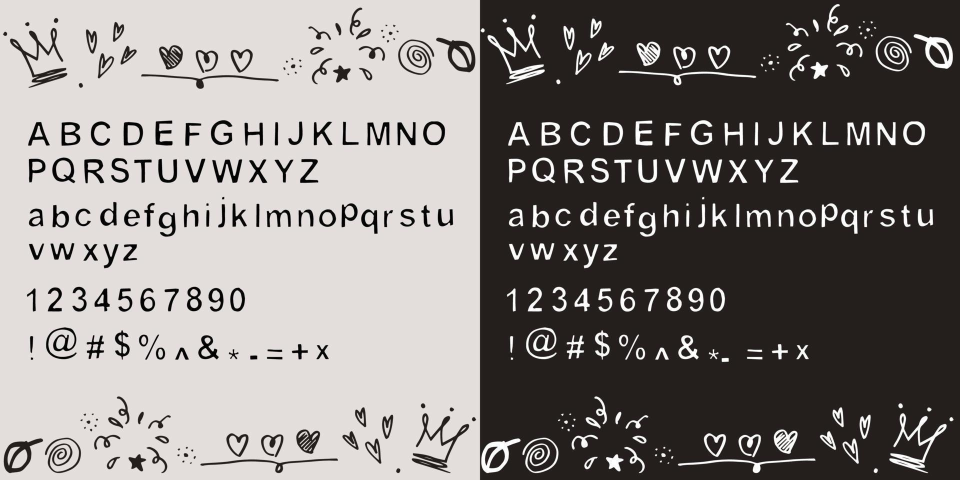 element design vector. Hand drawn doodle font. Set of sketch alphabet. Vector illustration for magazines, printings, web posters, hand drawn typography etc.