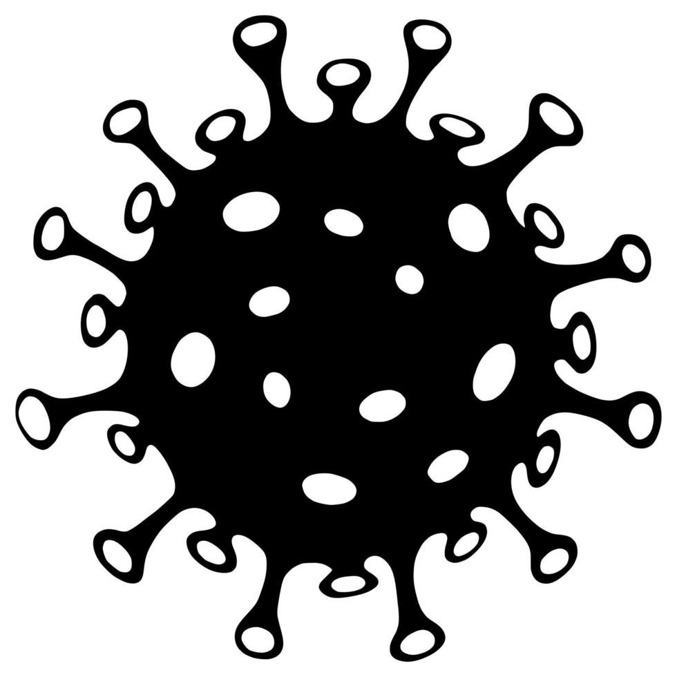 hand drawn Coronavirus 2019-nCoV. Coronavirus doodle icon.vector illustration. vector