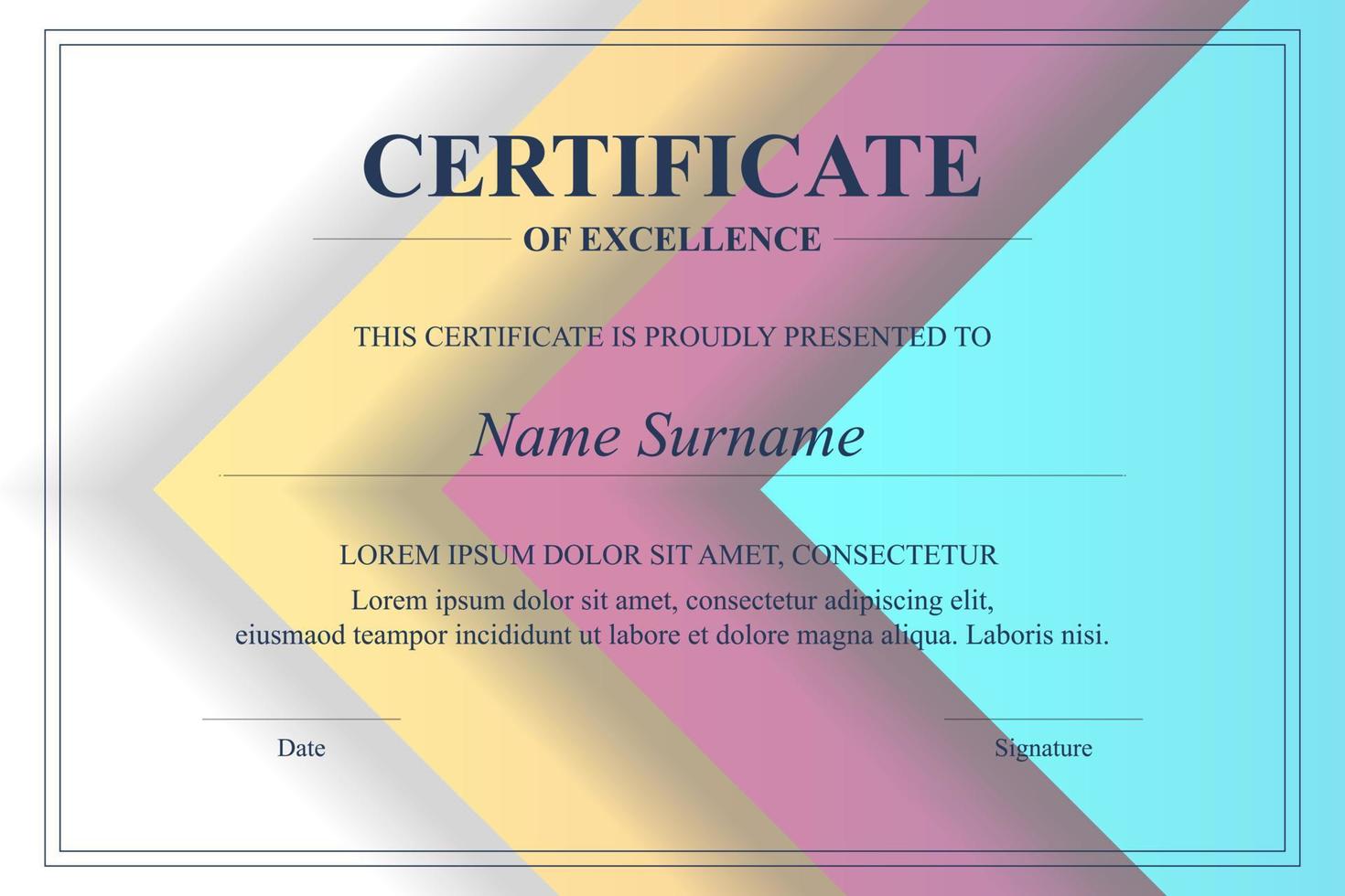 Creative Certificate of Appreciation Award Template vector