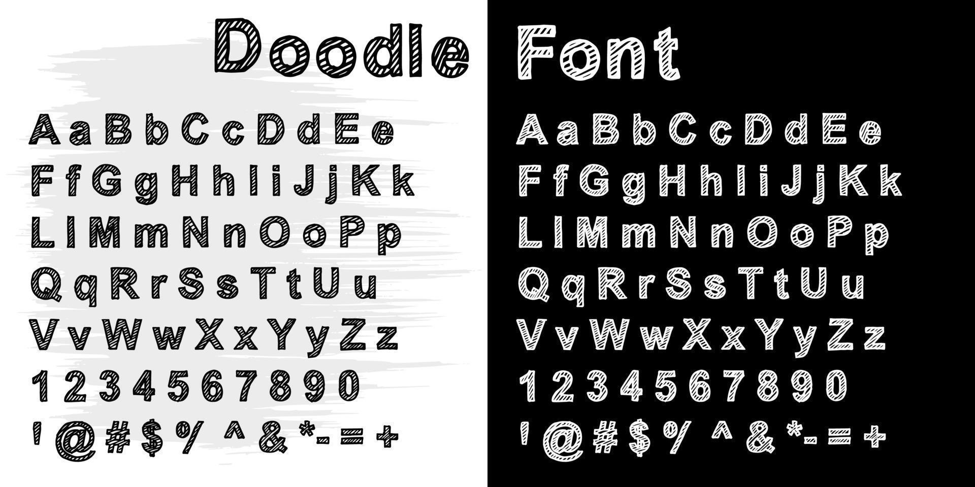 element design vector. Hand drawn doodle font. Set of sketch alphabet. Vector illustration for magazines, printings, web posters, hand drawn typography etc.